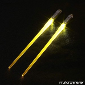 Get It Gizmos LED Light-up Lightsaber Chopsticks Eco-friendly (Yellow) - B07935MRGD